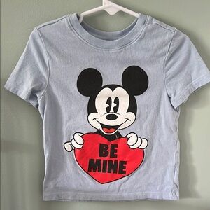 Disney Blue and Red Mickey Mouse Short Sleeve Tee